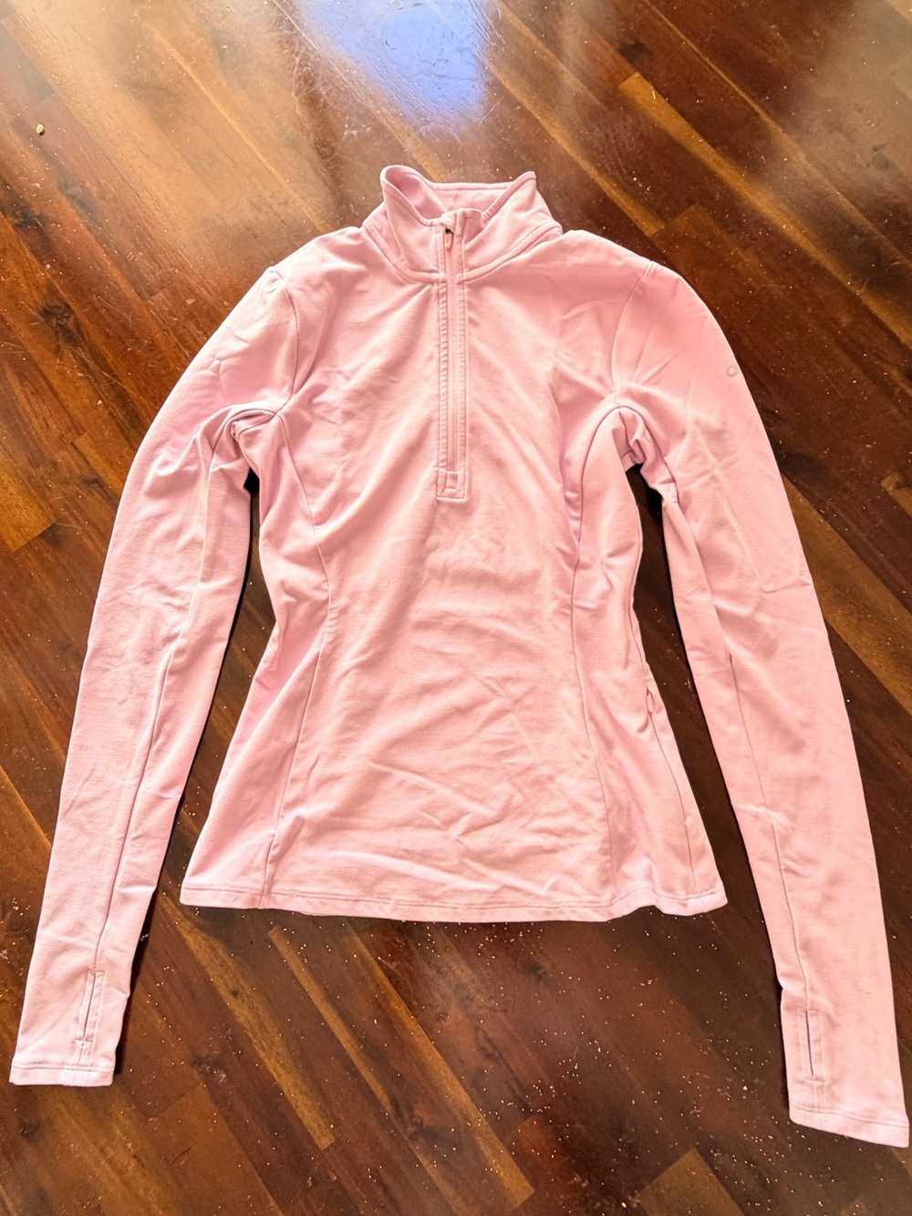 ALO Yoga Pink Quarter-Zip Long Sleeve Performance Top